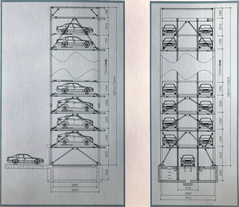 垂直升降立體車庫平面圖